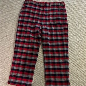 The Great Flannel Plaid Pants - Red and Black